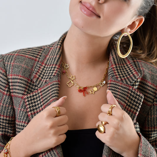 Brushed Elegance Hoops