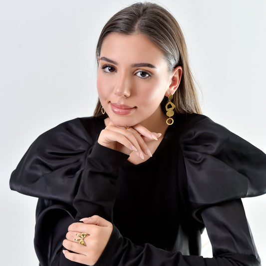 Geometric Cascade Earrings