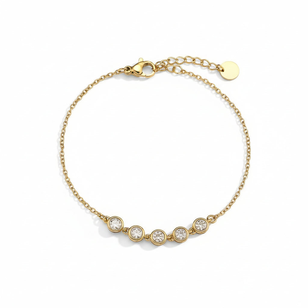 Crystal Dots Chain Bracelet