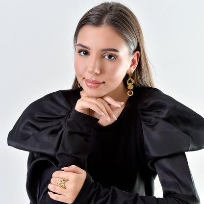 Geometric Cascade Earrings