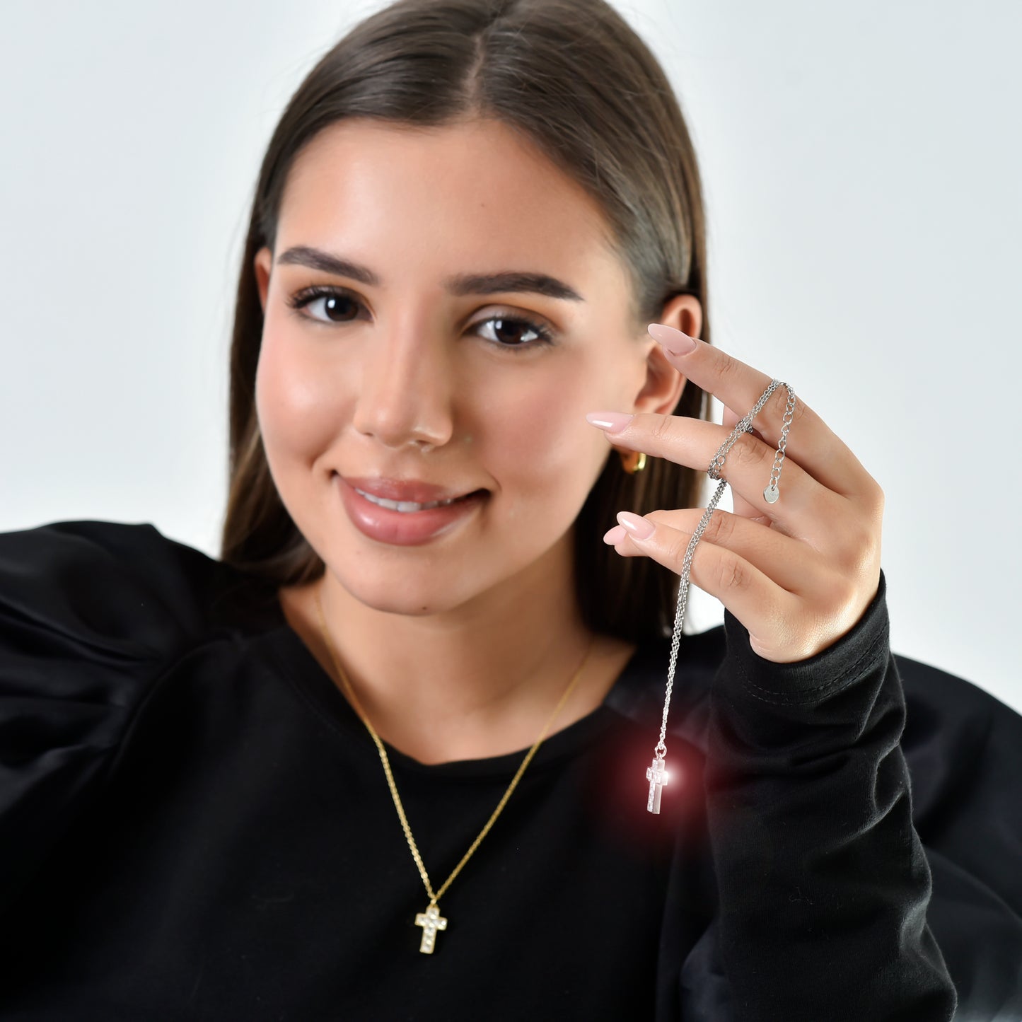 Zirconia Cross Necklace